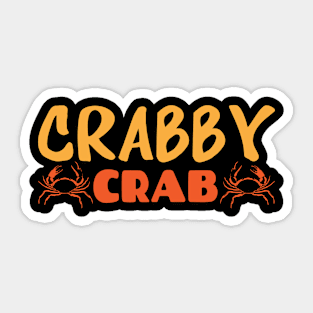 Crabs Crabby Joke Wildlife Marine Life Sticker